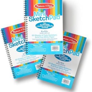 Melissa & Doug Mini Sketch Pad of Paper (6 x 9 inches) - 50 Sheets, 3-Pack